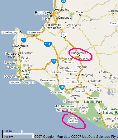 Location of Windy Harbour