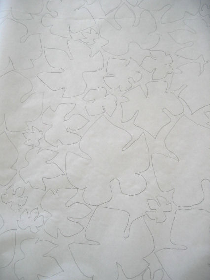 Outlines of grape leaves