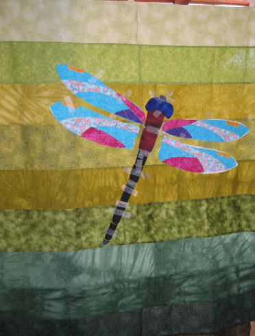 Placing the applique pieces