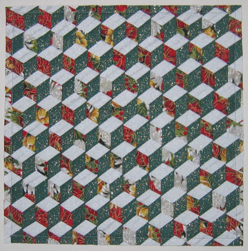 My Christmas Japanese Meshwork piece - 9 in square