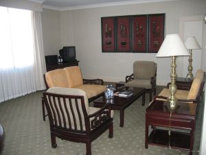 Living area of King Suite - this is what I saw when I turned to the right