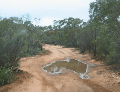 Puddle in the shape of Australia Puddle in the shape of Australia