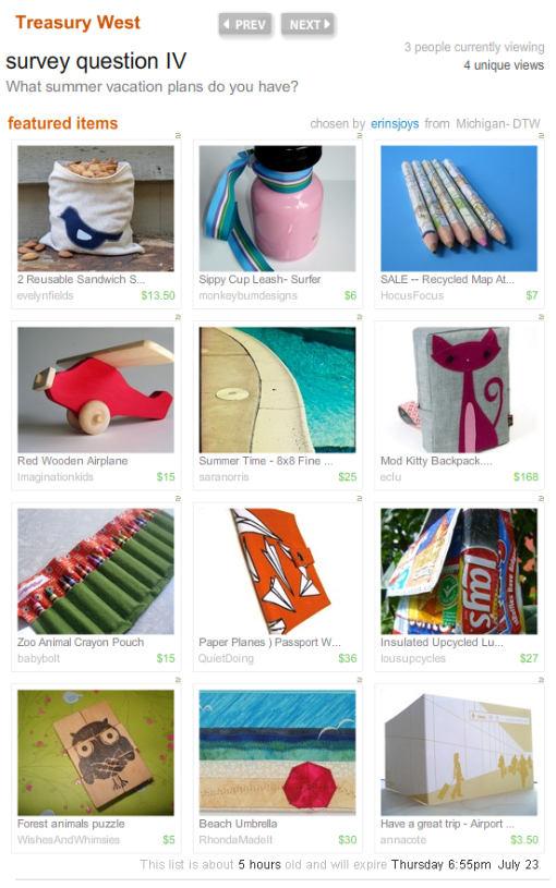 'Beach umbrella' featured in this Etsy Treasury