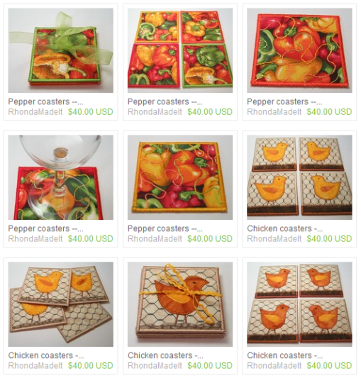 New fabric coasters New fabric coasters