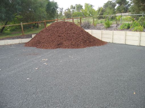  Mulch at the back -- first load