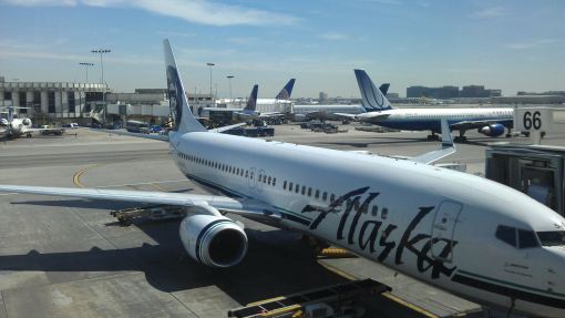 View from the Alaska airlines 'Board Room' at LAX