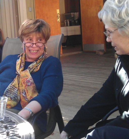 Drinks after a full day - Rayna Gillman and Deb