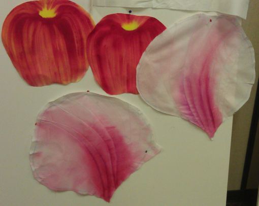 Two petals painted