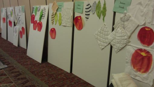 The wall of apples from yesterday