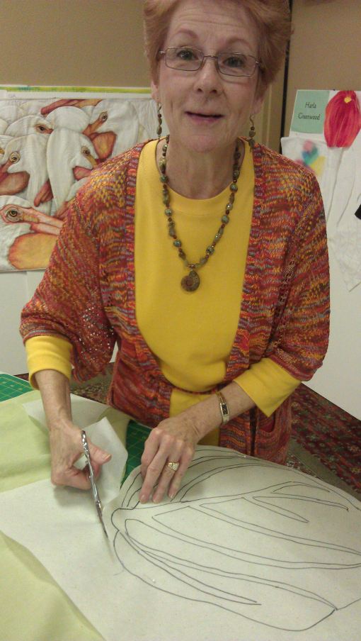 Sue's cabbage in the first stages of creation