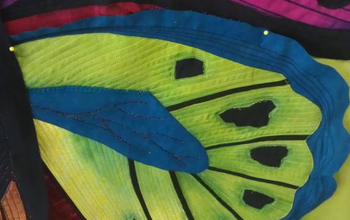 Close-up of Suzanne's butterfly