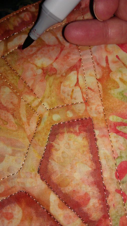 Doing the shading with the brush end of the Copic marker