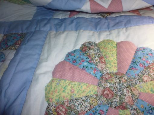 Still very puffy even after stitching in the ditch around everything