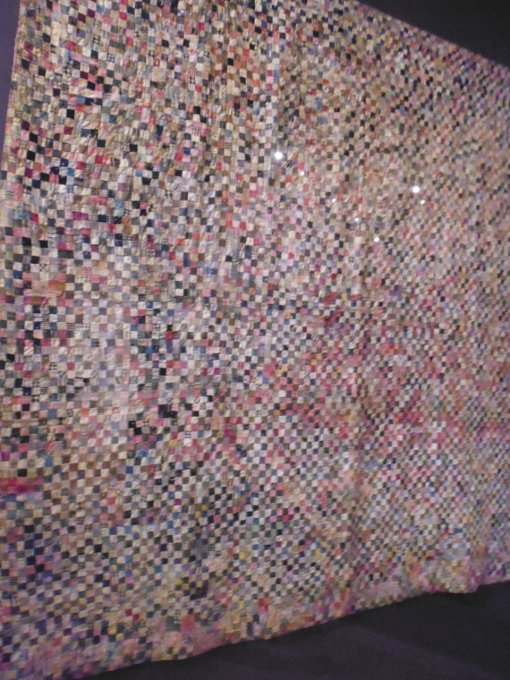 Quilt made in the 1800s -- half-inch squares!