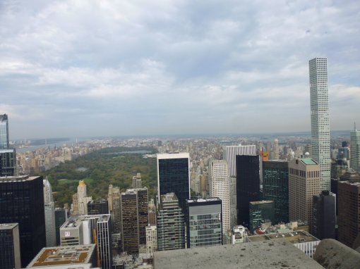 View over Central Park from the Rockefeller Center