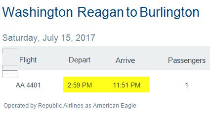Finally I get alerted to my rebooked 90-minute flight, but instead of it arriving at 4:30pm, it's listed as arriving at 11:51pm (the arrival time for the 10:20pm flight). Back to the AA people again to check, and they got it wrong on the alert. Message to AA customers: 'Don't trust the alerts!'