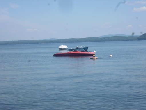 Our red ski boat