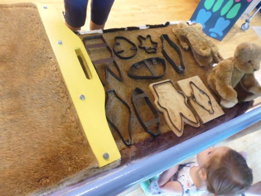 Cutters for the 20 parts that make up a finished bear