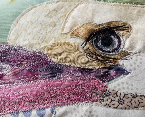 Stitching the eye was the first task on Day 2