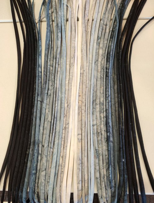 I finally settled on black on the outside, grading to white in the centre.