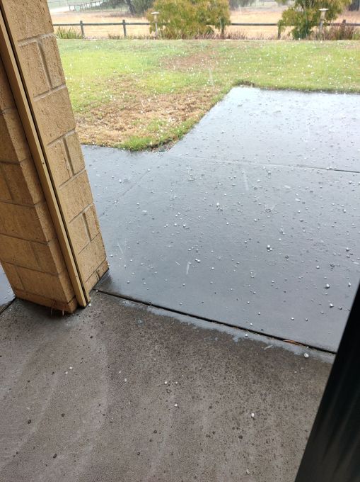 The first hailstones